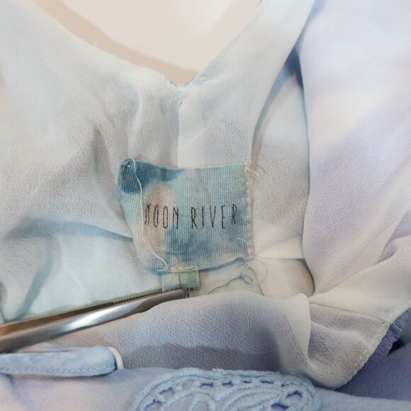 Y2K Crochet Lace Up Babydoll Tank Top Size S Abstract Fairy Boho Festival - Picture 6 of 7